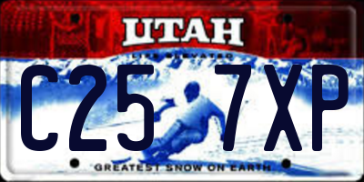 UT license plate C257XP