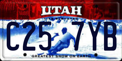 UT license plate C257YB