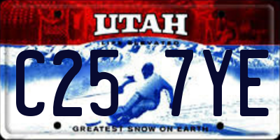 UT license plate C257YE