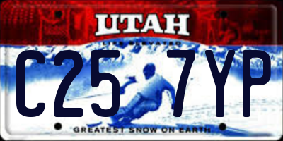 UT license plate C257YP