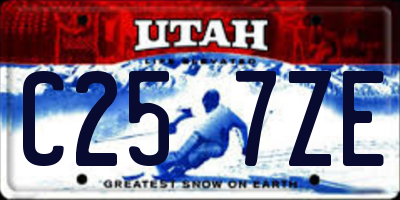 UT license plate C257ZE