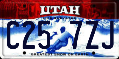 UT license plate C257ZJ