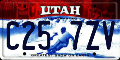 UT license plate C257ZV