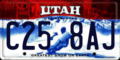 UT license plate C258AJ