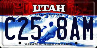 UT license plate C258AM