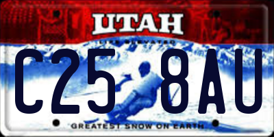 UT license plate C258AU