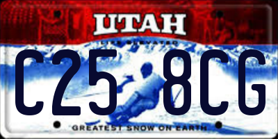 UT license plate C258CG