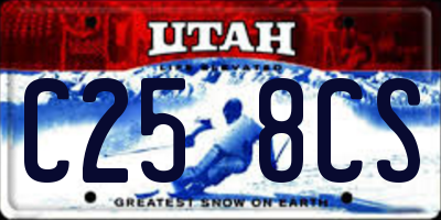 UT license plate C258CS