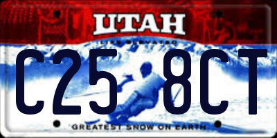 UT license plate C258CT