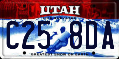 UT license plate C258DA