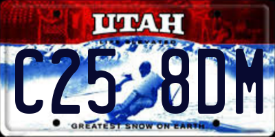 UT license plate C258DM