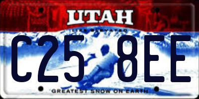 UT license plate C258EE