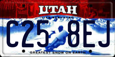 UT license plate C258EJ