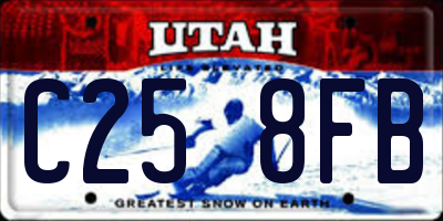UT license plate C258FB