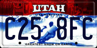 UT license plate C258FC