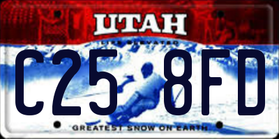 UT license plate C258FD