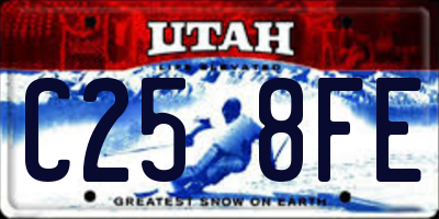 UT license plate C258FE