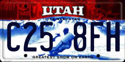 UT license plate C258FH