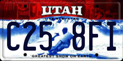 UT license plate C258FI