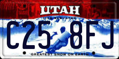 UT license plate C258FJ