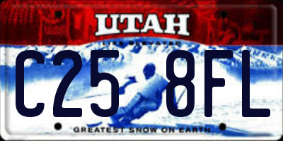 UT license plate C258FL