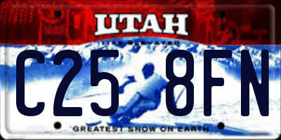 UT license plate C258FN