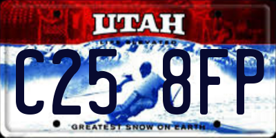 UT license plate C258FP