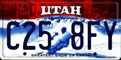 UT license plate C258FY