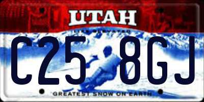 UT license plate C258GJ