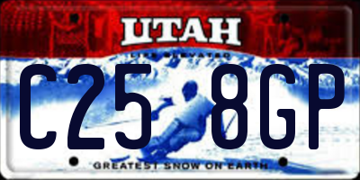 UT license plate C258GP