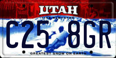 UT license plate C258GR
