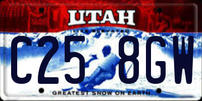 UT license plate C258GW