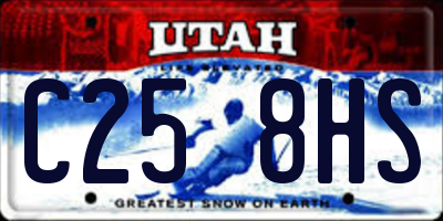 UT license plate C258HS