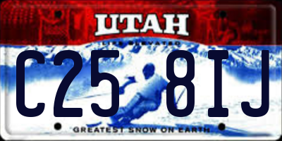 UT license plate C258IJ