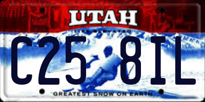 UT license plate C258IL