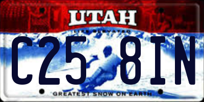 UT license plate C258IN