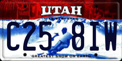 UT license plate C258IW