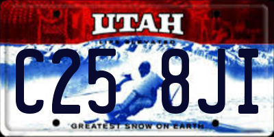 UT license plate C258JI
