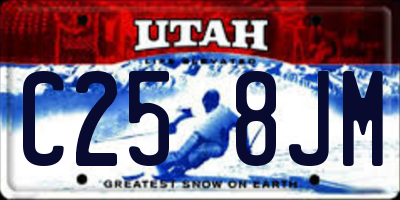 UT license plate C258JM