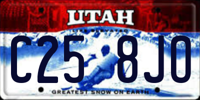 UT license plate C258JO