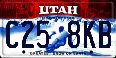 UT license plate C258KB