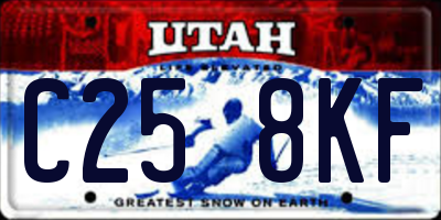 UT license plate C258KF