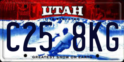 UT license plate C258KG