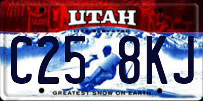 UT license plate C258KJ