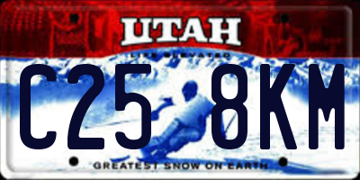 UT license plate C258KM