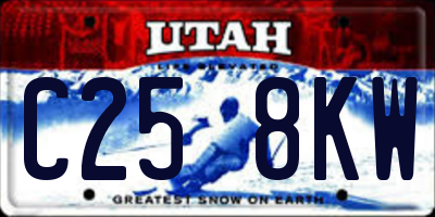 UT license plate C258KW