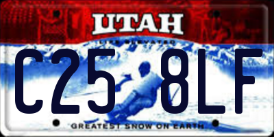 UT license plate C258LF