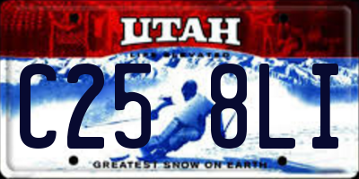 UT license plate C258LI