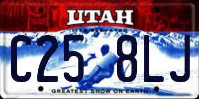 UT license plate C258LJ