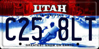 UT license plate C258LT
